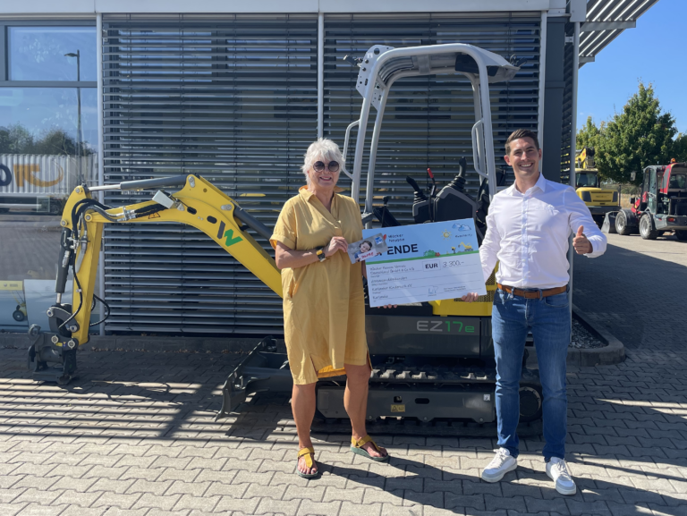 3300 € von Wacker Neuson Niederlassung Karlsruhe – DANKE! | Karlsruher